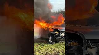 Electric Vehicle Fires evfire fire extrication firefightingequipment tesla firefighter [upl. by Guenevere422]