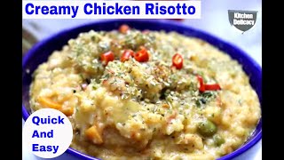 Creamy Chicken Risotto With Arborio RiceCreamy Perfect Chicken Risotto With VeggiesCheesy Risotto [upl. by Gavin]