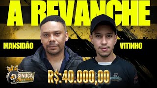 VITOR 🆚️ MANSIDAOC 40 MIL AO VIVO 23111sinucaaprendizdulokoaovivo [upl. by Dituri]