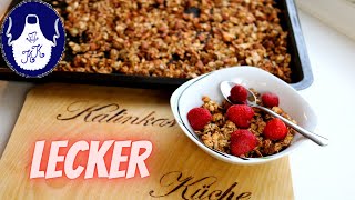 Bananen  Hafer  Nuss  Granola selber zubereiten [upl. by Tiffanie]