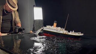 Making of the Titanic breakup and sink scene using a scale model like the James Cameron film [upl. by Pirnot326]