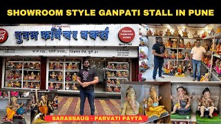 PUNEquotS FIRST SHOWROOM STYLE GANPATI MURTI STALL  MORYA ARTS SARASBAUG 2024  ECOFRIENDLY amp POP [upl. by Lytle]