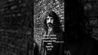 Frank Zappa Died On This Day RIP news shorts [upl. by Camala]