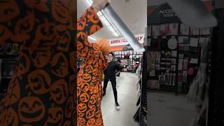 OH NO 😬 😱 WATCH OUT‼️ THAT PUMPKIN GUY IS FOLLOWING YOU🤣🤣 halloweenwithshorts [upl. by Neelyam]