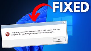 How to Fix msvcp110dll Missing Error in Windows 1011 [upl. by Dorej]