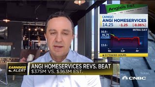 ANGI Homeservices beats but slips after earnings—the CEO explains why [upl. by Ynatsyd]