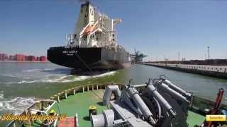 Diesel Engine 7200hp  Tugboat  Assisting Msc Alexa [upl. by Sudderth]