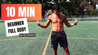 10 MIN BEGINNER FULL BODY WOKOUT  No Equipment  Mobenfit [upl. by Odrick]