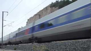 TGV sur la LGV med  3  full HD [upl. by Bela]