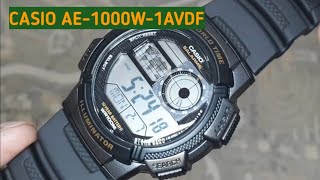 Unboxing Casio AE1000W1AVDF Black Sporty [upl. by Jonah]