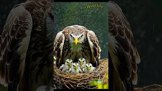 Mother bird protecting chicks in rain birds birdspotting birdwatchinglife birdwatch wildlife [upl. by Mose]