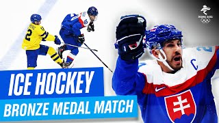 Sweden vs Slovakia 🏒 Ice Hockey  Mens Bronze Medal Match  Full Replay  Beijing2022 [upl. by Eelrefinnej563]