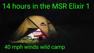 MSR Elixir 1 Liveability Review  14 hours in a tent  winter wild camp with 40 mph winds [upl. by Falcone36]