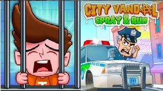 City Vandal Spray amp Run  Android Gameplay Crazy Labs by TabTale [upl. by Euqinamod]