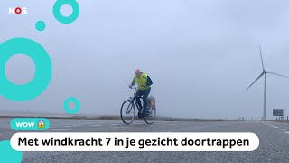 Het was slecht weer bij het NK Tegenwindfietsen maar dat is de bedoeling [upl. by Broida]