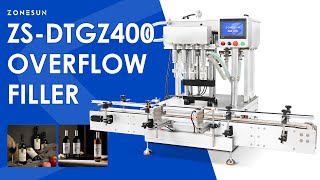 ZONEUSN ZSDTGZ400 Tabletop Gravity Flow Filling Machine [upl. by Bobseine]