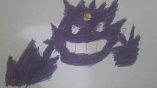 how to draw mega gengar [upl. by Dnalel]