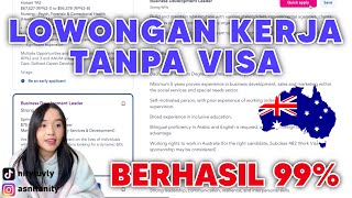 CARA KERJA DI AUSTRALIA TANPA VISA  Lowongan Kerja September 2024 [upl. by Legra36]