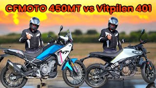 CFMoto 450 MT vs Husqvarna Vitpilen 401  Ist günstiger gleich besser [upl. by Tikna]