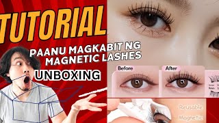 Unboxing and Tutorial Videos Magnetic Eyelashes [upl. by Uis498]