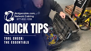 Tools Onsite for Network Data Cabling Techs Review  BridgeCablecom Tool Check  Supplied New Hires [upl. by Ewolram]