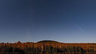 A Moonlit Fall Comet  Blue Hill ME  Timelapse [upl. by Janik]