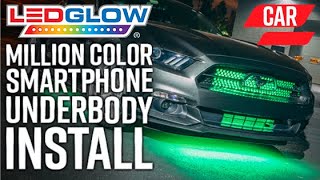 Installation  LEDGlow Million Color LED Bluetooth Underglow Lights for Cars and Trucks [upl. by Linders]