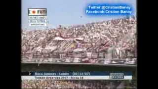 Boca 1 Lanus 1 Relato Sebastian Vignolo  Torneo Apertura 2007 Los goles Lanus Campeon [upl. by Enneirb]