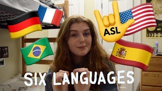 19YearOld Polyglot  Language Hopping Challenge Pt 2 🌎🇺🇸🇪🇸🇫🇷🇩🇪🇧🇷🤟 Elysse DaVega [upl. by Gone]