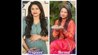 Tv serial actress in pregnant vs normalshortsytshortssong [upl. by Eelram]