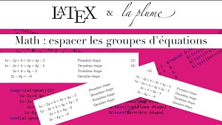 78 Math  espacer des groupes déquations [upl. by Ettolrahs]