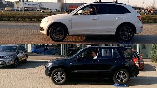 TORSEN vs DIFF LOCK  QUATTRO vs ALL GRIP PRO  Audi Q5 vs Suzuki Grand Vitara  4x4 test on rollers [upl. by Drannek818]