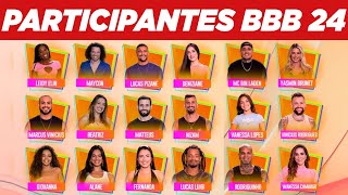 LISTA COMPLETA DOS PARTICIPANTES DO BBB 24 JÁ CONFIRMADOS PELA GLOBO AO VIVO [upl. by Diamond]