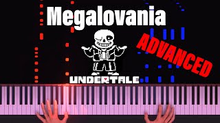 Megalovania  Undertale Advanced Piano Solo Tutorial [upl. by Nosemyaj]