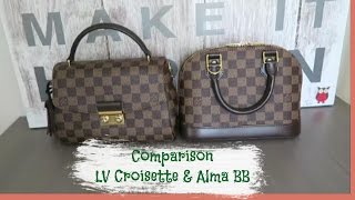 Comparison between Louis Vuitton Alma BB and Croisette  Red Ruby Creates [upl. by Mayyahk]