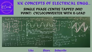 SINGLE PHASE CENTER TAPPED MID POINT STEP DOWN amp STEP UP CYCLOCONVERTER WITH R LOAD [upl. by Sofia]