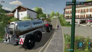 FS 22 GALENBERG TRAVAUX DE LA FERME ET EPANDAGE DE LISIER [upl. by Nnylear]