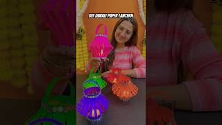 DIY Diwali Decor Lantern Paper craft hanging diy diwali decoration lantern shorts trend [upl. by Turoff]