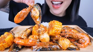 SEAFOOD MESSY EATING ASMR LIGHT WHISPERS  SASASMR [upl. by Bohon728]