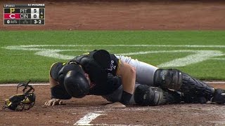 PITCIN Cervelli shakes off pain stays in game [upl. by Hamas]