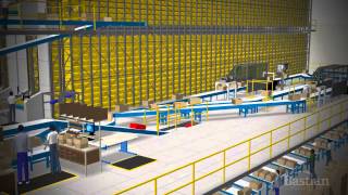 Material Handling System Animation of a Healthcare Distribution Center [upl. by Kirbie]