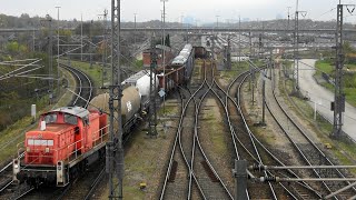 Rund um den Rangierbahnhof München Nord inkl Ablaufberg m BR290 Züge m BR211 BR218 BR247 BR193 [upl. by Germaine]