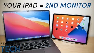 How to Use iPad as a 2nd Monitor  Sidecar Tutorial for Mac  Featured Tech 2021 [upl. by Tarkany]