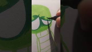 Green umokayscorner artistoftiktok popofcolor uhmokay3 markerartist ocartist ocart markers [upl. by Enitsyrk]