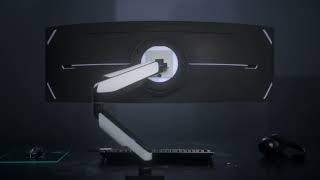 Ergox EAMA6112WL Heavy Duty Monitor Arm with RGB Lighting [upl. by Aihsoek558]