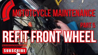 HOW TO Refit Motorcycle Front Wheel  FB Mondial HPS 125  Motorcycle Maintenance [upl. by Caressa514]