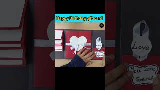 DIY Happy Birthday gift card subscribe craft art viralvideo 5MinuteCraftsYouTube [upl. by Kentiga]