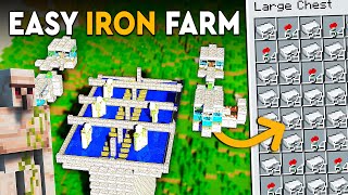 Minecraft Iron Farm Tutorial  NEW DESIGN  170010000 PHR 1206 [upl. by Nivek956]