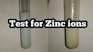 Tests for Zinc ions [upl. by Nottnerb]