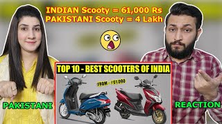 Top 10 Best Scooters of INDIA  Best Budget Scooty Under 1 Lakh  PAKISTAN REACTION [upl. by Warner]